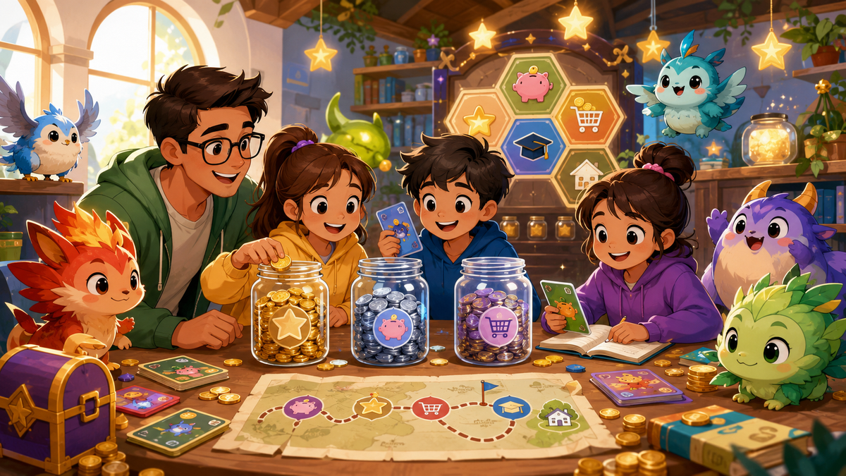 Money Jar family workshop class illustration